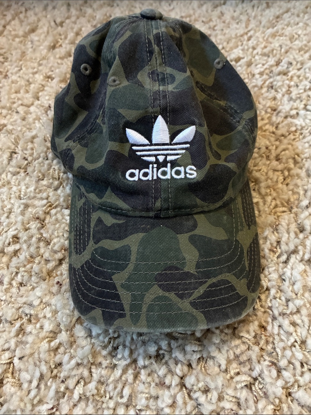 Adidas Olive Green Camo Baseball Cap